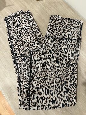 DYI Leopard Print High-Waist Leggings - Beige & Black